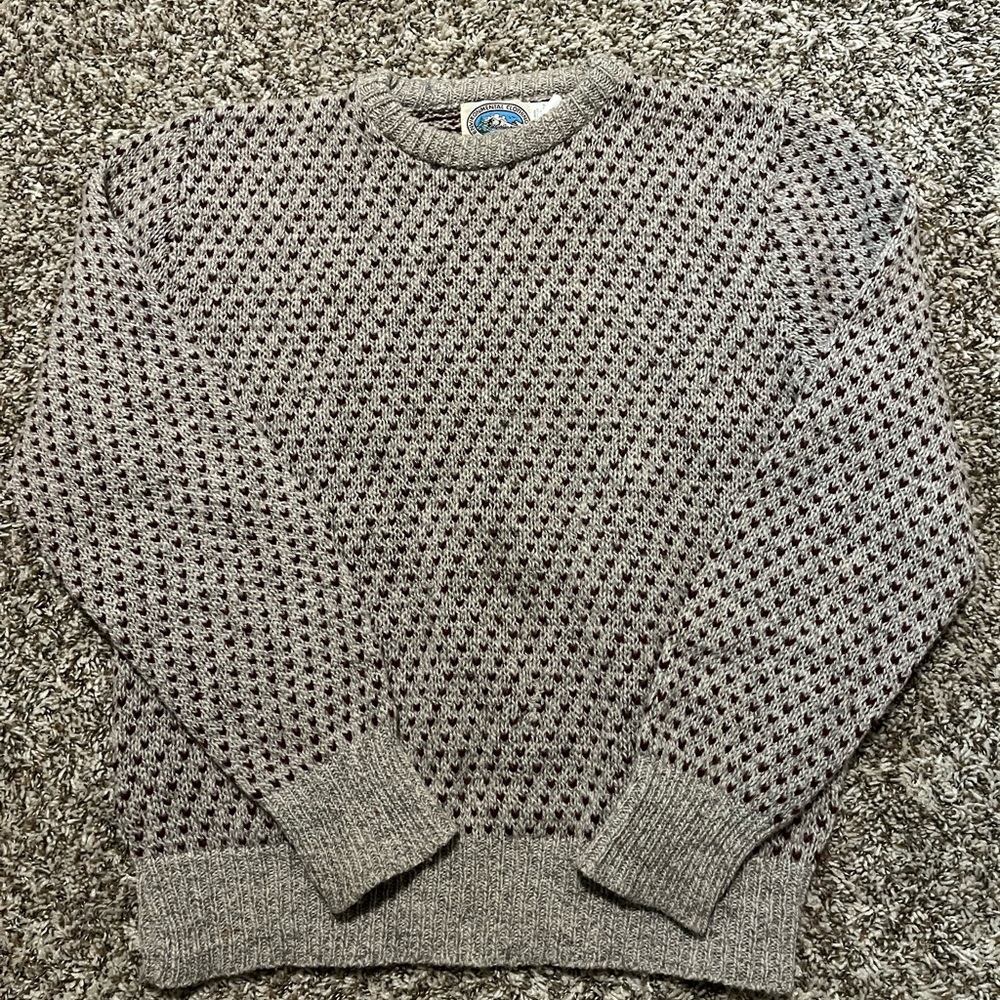 Vintage Environmental Clothing Sweater Birdseye Wool Made In USA Size Medium